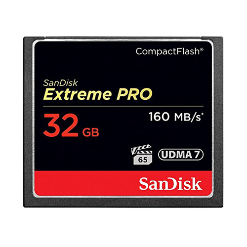 Thẻ nhớ SanDisk CF Extreme Pro,VPG65 32GB , UDMA 7, 160MB/s R, 150MB/s W, Kích thước: 43 mm x 36 mm x 3.3 mm