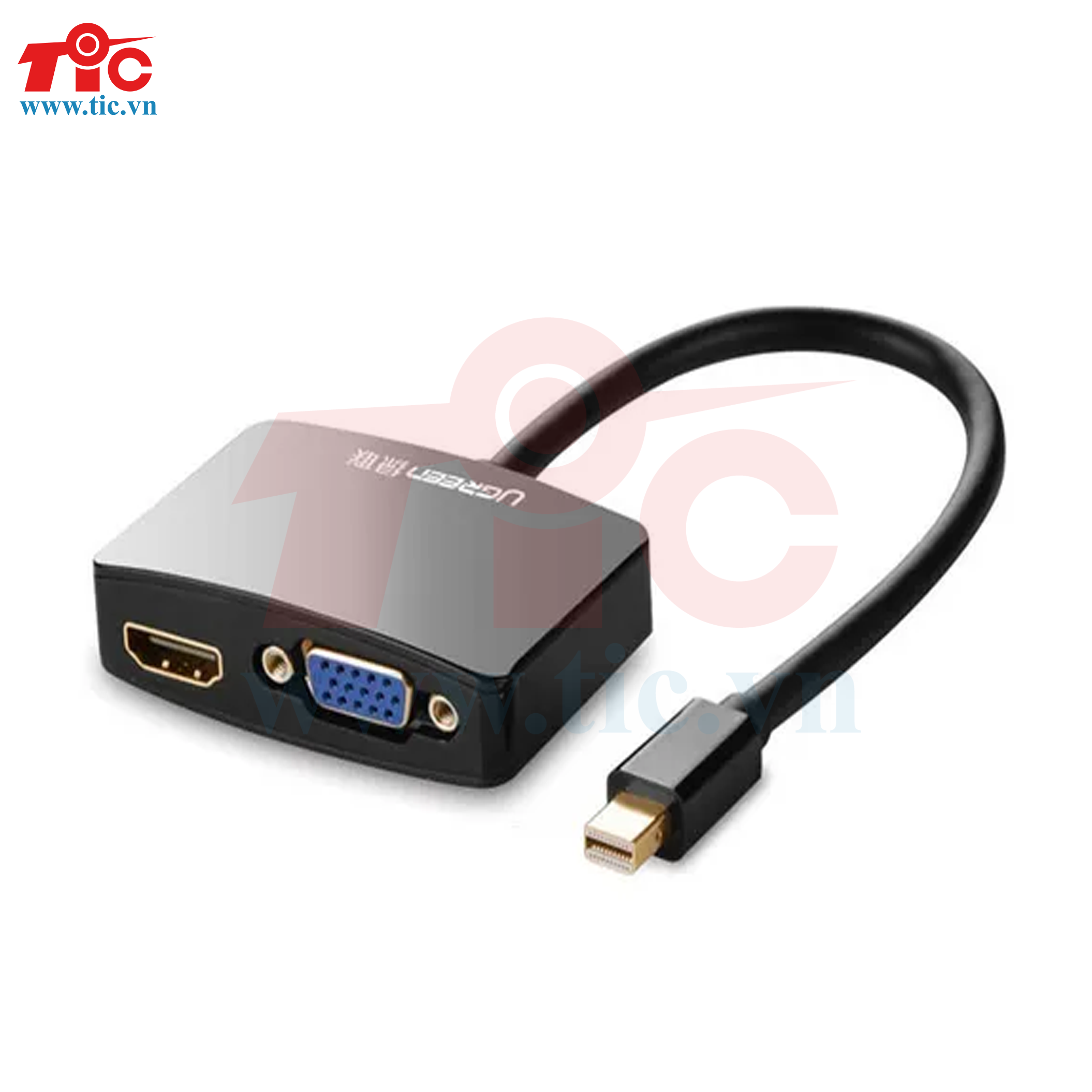 Cáp Mini Displayport to HDMI và VGA Ugreen 10439-Đen