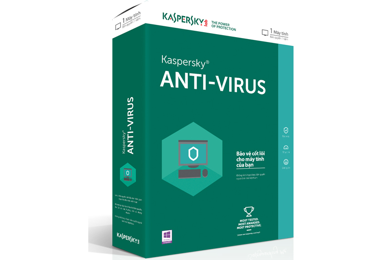 Phần mềm diệt virus Kaspersky Antivirus 1pc