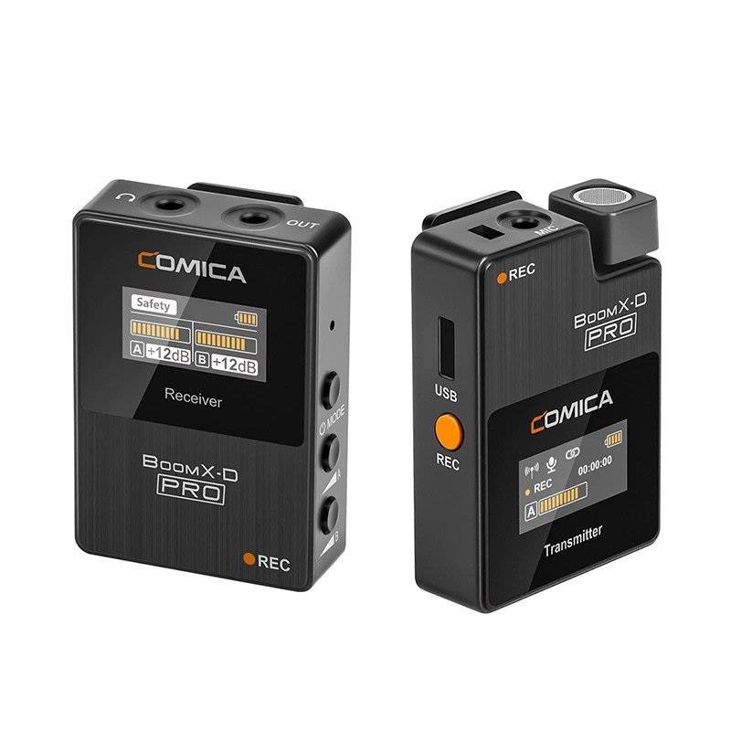Comica BoomX-D Pro D2 - Micro Không Dây 2.4G, Bộ Nhớ Trong 8GB, Phạm Vi 100m