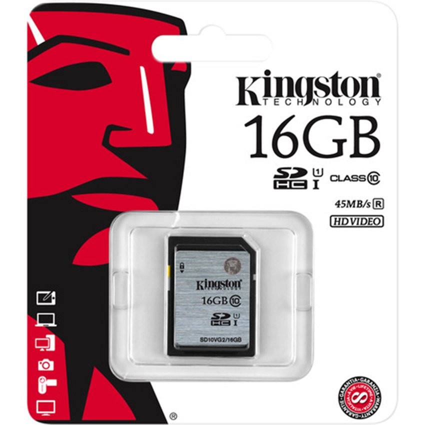 Thẻ nhớ Kingston 16GB SDHC C10 UHS-I 45MB/s_SDC10G2/16GBFR
