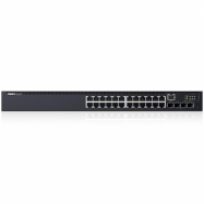 Switch Dell Networking N1524P, PoE+, 24x 1GbE + 4x 10GbE SFP+ fixed ports, Stacking, IO to PSU airflow, AC